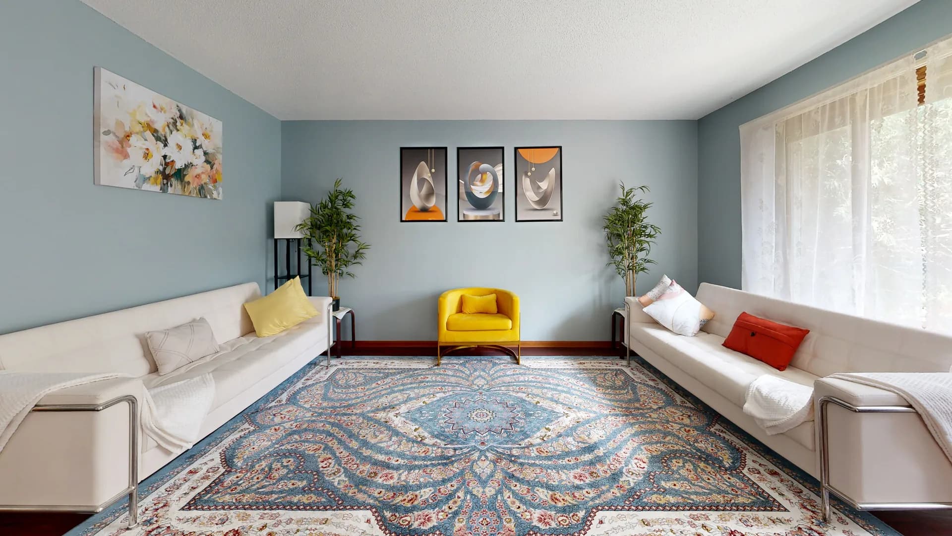 Majlis carpet in a Dubai home