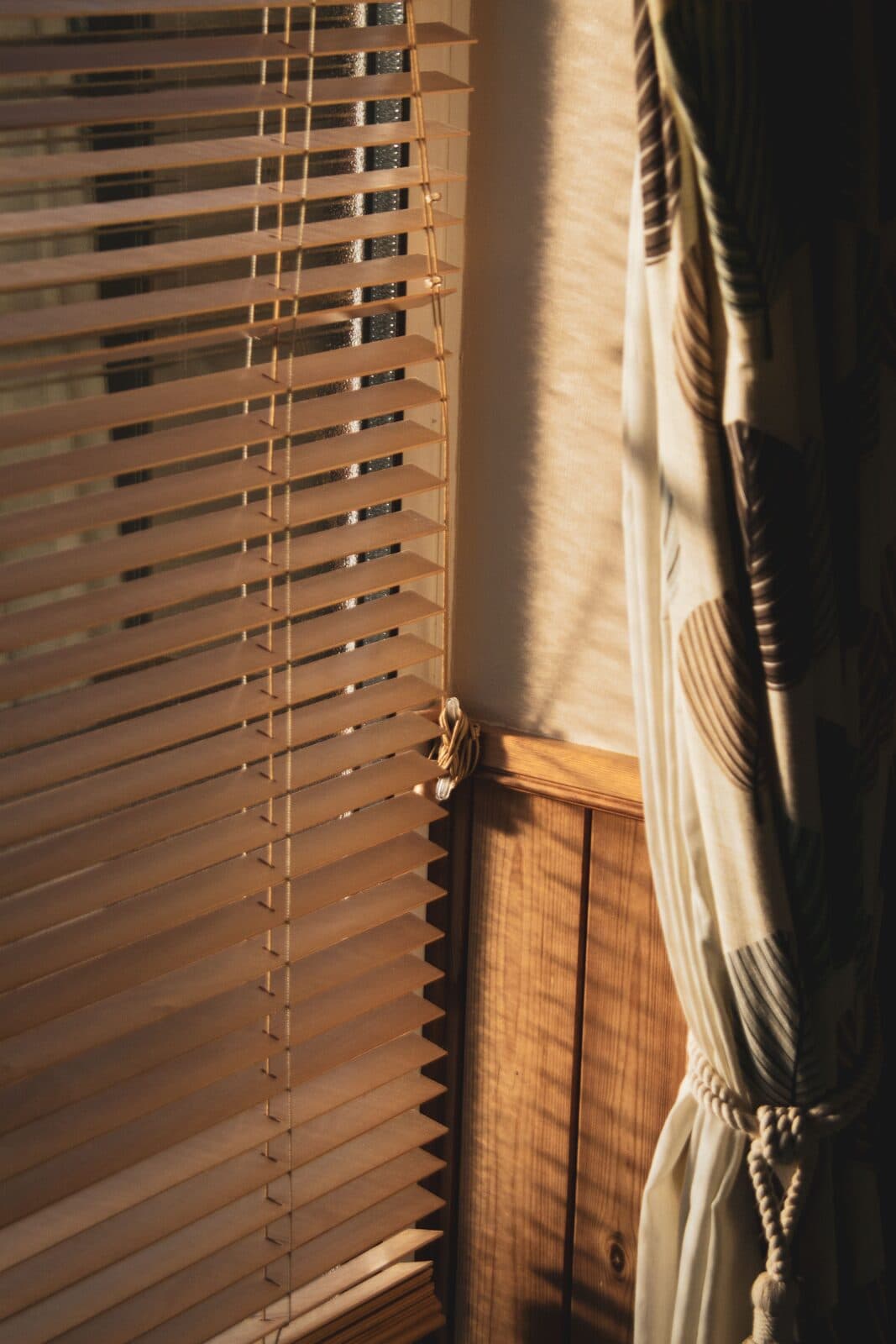 Wooden blinds in a Dubai villa