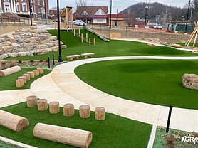 Wooden playground structure on artificial turf - Playgrounds, Dubai