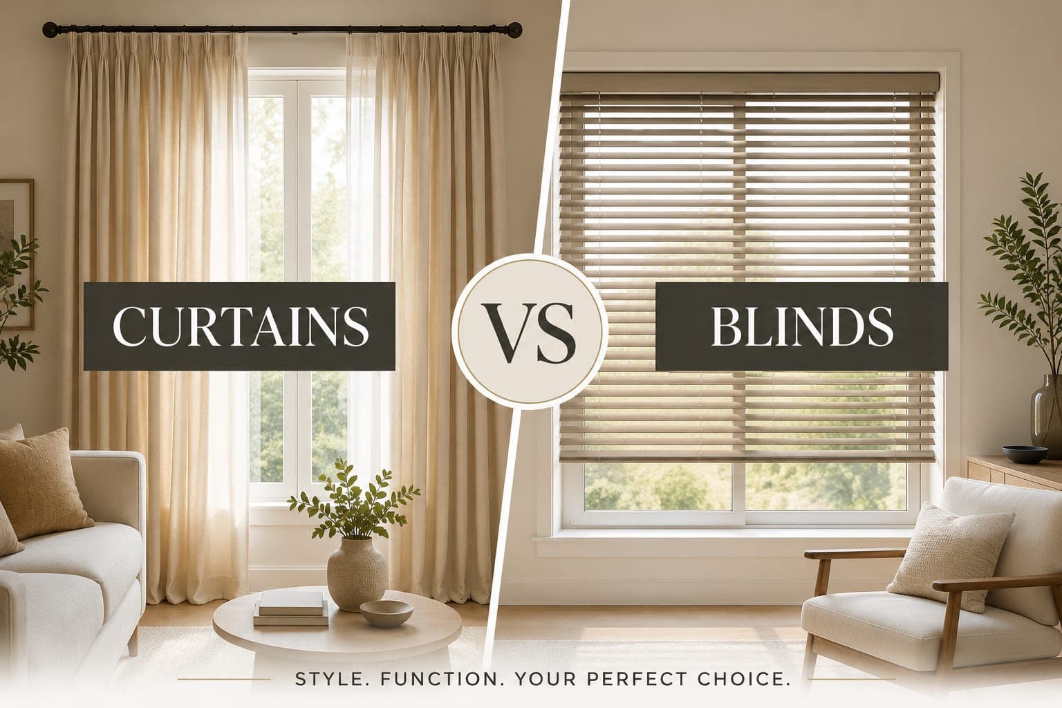 Curtains vs blinds style comparison for Dubai homes