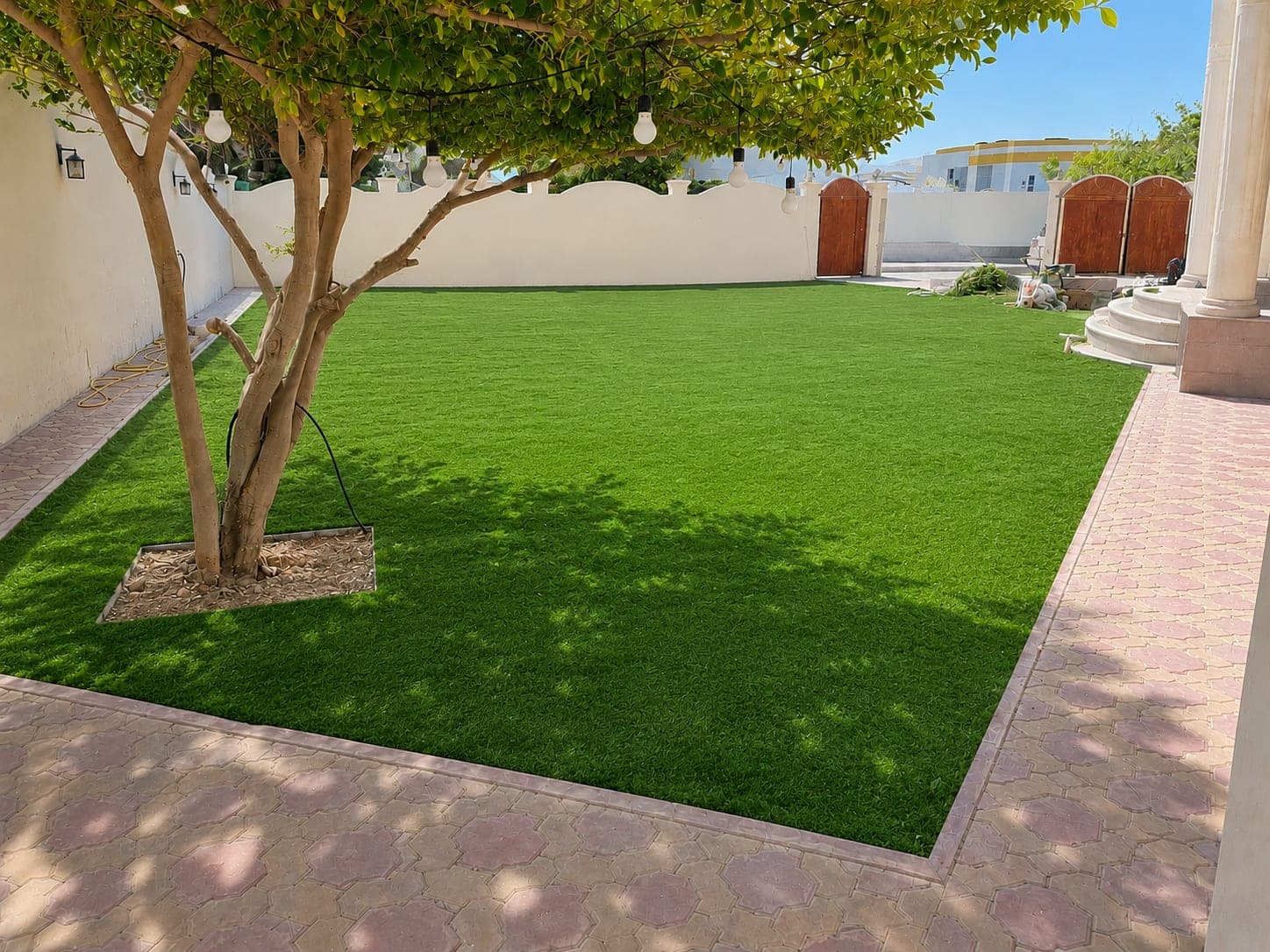 After, Backyard lawn, UAE
