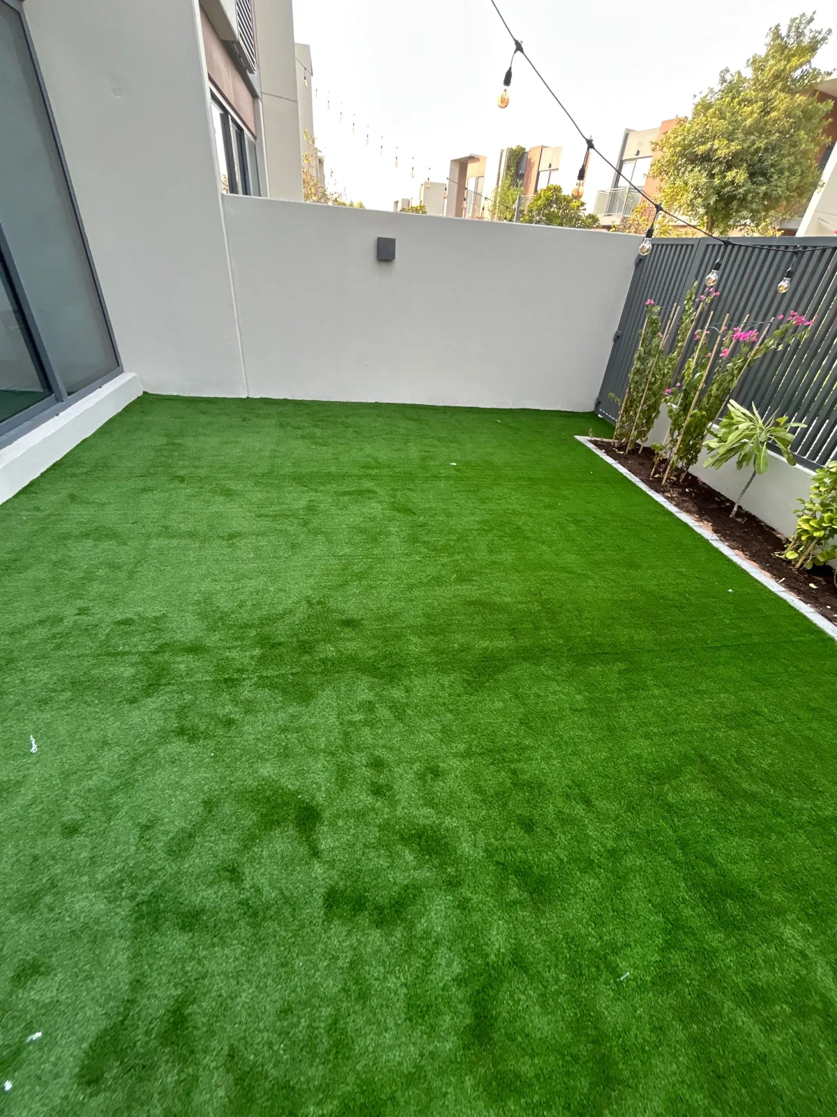 Completed Jumeirah villa patio artificial grass